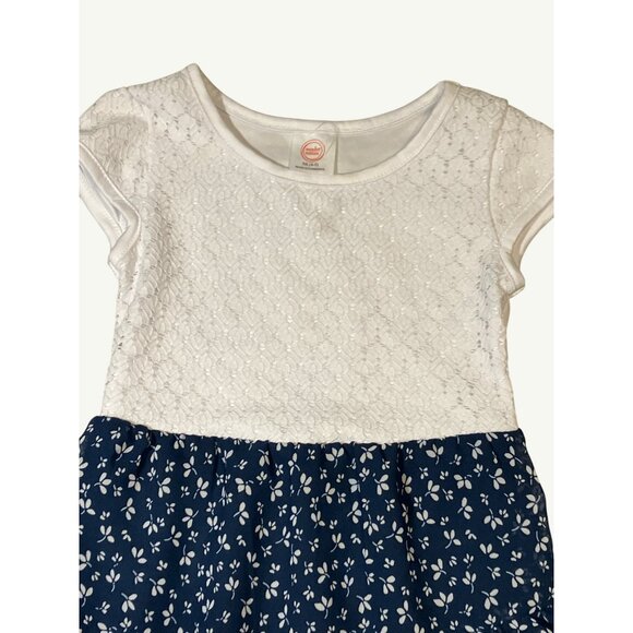 Wonder Nation Blue & White Floral Dress XS (4-5) - Picture 3 of 14